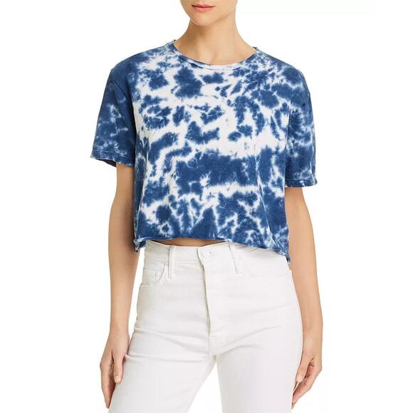 MOTHER The Slouch Cutoff Tee Deep Ultramarine - S - Picture 1 of 2